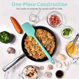 4 db-os szilikon spatulaszett, hőálló 600°F-ig, tartós gumi konyhai eszközök tapadásmentes edényekhez, varrat nélküli kialakítás, piros, 4 méret Szilikon Spatula Lila 4 darabos készlet