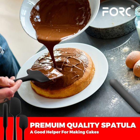 4 db-os szilikon spatulaszett, hőálló 600°F-ig, tartós gumi konyhai eszközök tapadásmentes edényekhez, varrat nélküli kialakítás, piros, 4 méret Szilikon Spatula Lila 4 darabos készlet