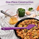 4 db-os szilikon spatulaszett, hőálló 600°F-ig, tartós gumi konyhai eszközök tapadásmentes edényekhez, varrat nélküli kialakítás, piros, 4 méret Szilikon Spatula Lila 4 darabos készlet