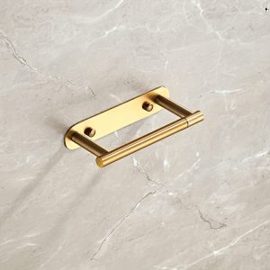 1db Öntapadó Vécépapír Tartó Csiszolt Arany Forgatható WC-papír Tartó