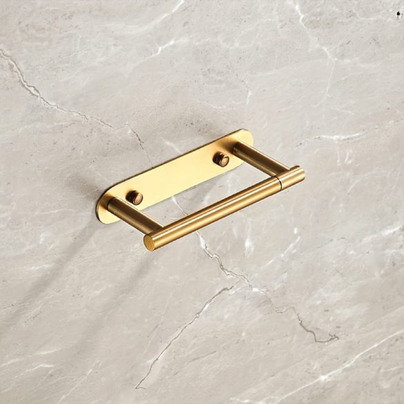 1db Öntapadó Vécépapír Tartó Csiszolt Arany Forgatható WC-papír Tartó