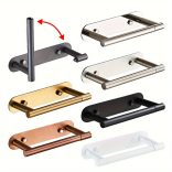 1db Öntapadó Vécépapír Tartó Csiszolt Arany Forgatható WC-papír Tartó