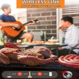 Intelligens vezeték nélküli hús hőmérő vezeték nélküli kapcsolattal - Akár 99,97 méteres hatótávolság, USB-ről tölthető, fém szonda BBQ-hez és sütőhöz Műanyag