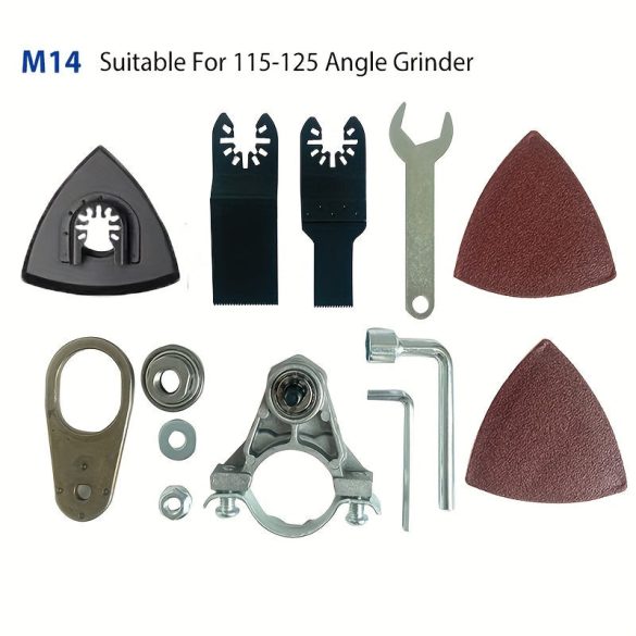 Multifunkciós Szögcsiszoló Átalakító Oszcilláló Szerszám Adapter, Oszcilláló Szerszám Adapter Készlet M14