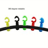 10db Kerékpár Kábelcsipeszek - Tartós ABS, Többszínű, Hegyi és Országúti Kerékpárokhoz - Váltó- és Fékvonalak Rendezése 10db Fekete