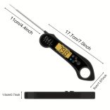 1db Digitális Élelmiszerhőmérő LCD Kijelzővel, Újratölthető Akkumulátorral és Dupla Mágneses Tervezéssel