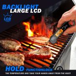 1db Digitális Élelmiszerhőmérő LCD Kijelzővel, Újratölthető Akkumulátorral és Dupla Mágneses Tervezéssel