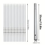 20/30/50db Tartós Rozsdamentes Acél BBQ Nyársak 1 Cső Tárolóval, Újrahasználható és Könnyen Tisztítható Kültéri és Beltéri Grillezési Partikhoz 30 db