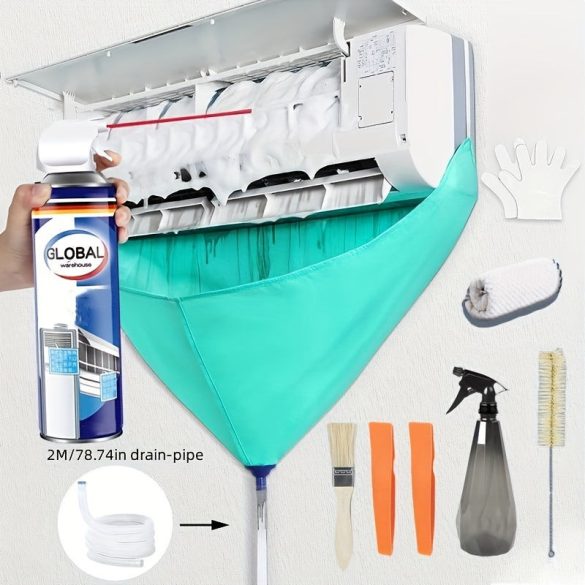 Légkondicionáló tisztító készlet lefolyócsővel Bővített nyolc részes készlet