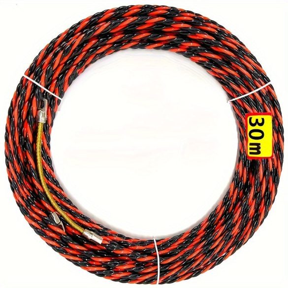 Villanyszerelő kábelhúzó szerszám, acél, nem fonott, tartós fém csatlakozók, rugalmas anyag a kábelek egyszerű behelyezéséhez és kihúzásához 10 M/32,8 Láb