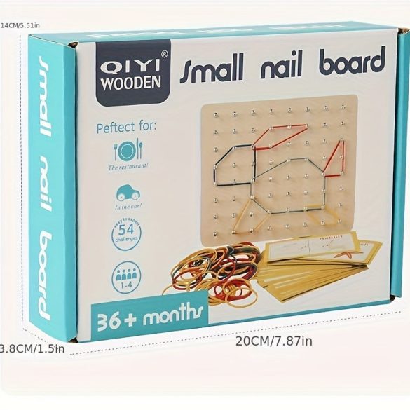 Oktató fa Geoboard gumi szalagokkal