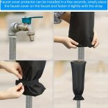 XXL téli csapfedél – 68×38 cm vízálló, szigetelt kültéri csapzokni, újrahasználható kivitel