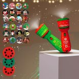 Karácsonyi gyerekek elektronikus projektor zseblámpa 24 mintával