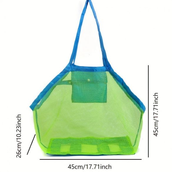 Nagy kapacitású hálós strandtáska