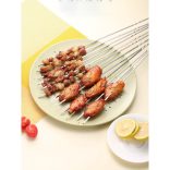 10 db Újrafelhasználható rozsdamentes acél BBQ nyárs