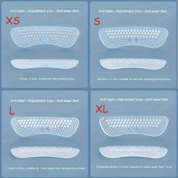 1 pár saroktartó betét, sarokpárna, túl nagy saroktartó cipő, puha sarokpárna betétek, magas sarkú bő tornacipőhöz, öntapadó