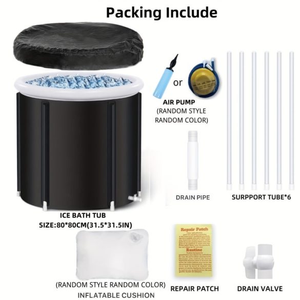 1 Db Összecsukható, Szabadon Álló Fürdőkád, Hordozható Fürdőkád Bel- És Kültérre, Pezsgőfürdőkád, Hordozható, Szabadon Álló Fürdőkád