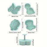3/4 db-os, rugós kekszvágó készlet kreatív sütéshez, süteménydíszítéshez, fondant formákhoz, műanyag forma cukorkákhoz és sütikhez, sütőeszközök