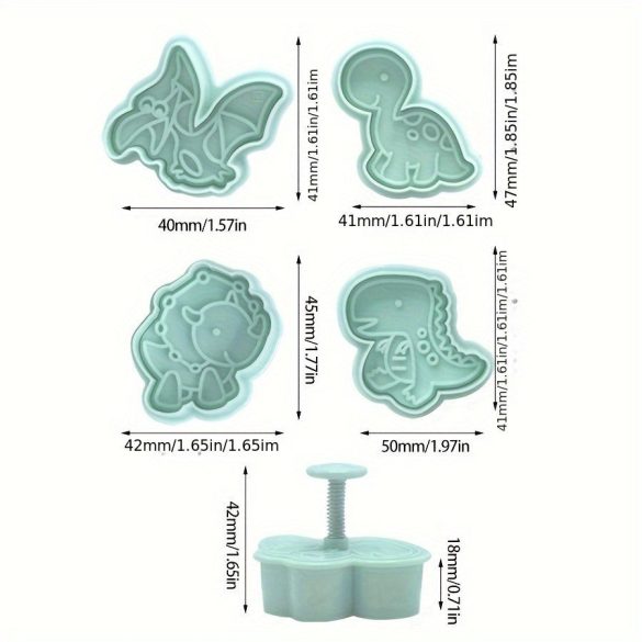 3/4 db-os, rugós kekszvágó készlet kreatív sütéshez, süteménydíszítéshez, fondant formákhoz, műanyag forma cukorkákhoz és sütikhez, sütőeszközök