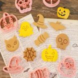 8 darabos Halloween Süteményszaggató kiszúró Készlet