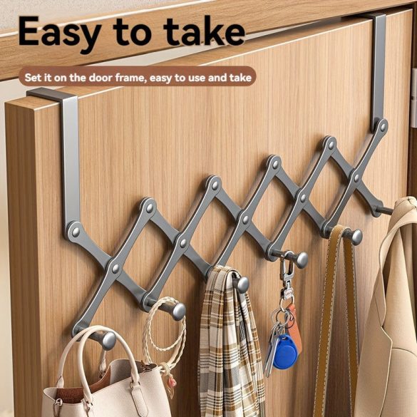 Ajtóra szerelhető szervező 6db akasztóval