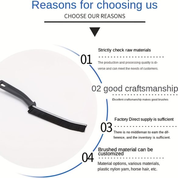 2db, hosszú nyelű réstisztító kefe, kemény sörtékkel, hatékony tisztításhoz