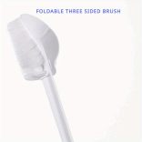 360°-os szilikon pohár tisztítókefe hosszú nyéllel