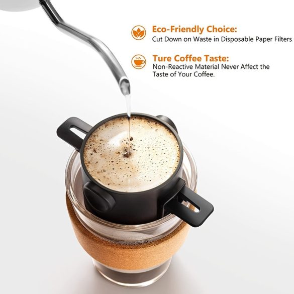 Dupla rétegű rozsdamentes acél kávészűrő csésze