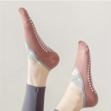 Balett Tánc Rózsaszín Szilikon Csúszásmentes Zokni