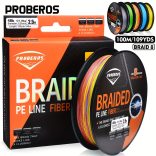 PROBEROS Szuper erős 8 szálas fonott horgászzsinór