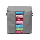 Szürke Ruhatároló Táska – Praktikus Tárolódoboz Cipzárral, Ruhákhoz és Ágyneműhöz