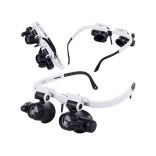 Professzionális Nagyító Szemüveg LED-del 8x–23x – Javításhoz és Szereléshez