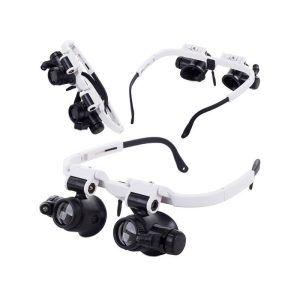 Professzionális Nagyító Szemüveg LED-del 8x–23x – Javításhoz és Szereléshez