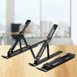 Összecsukható Alumínium Laptop Tartó Állvány – Állítható, Ergonomikus, Hordozható