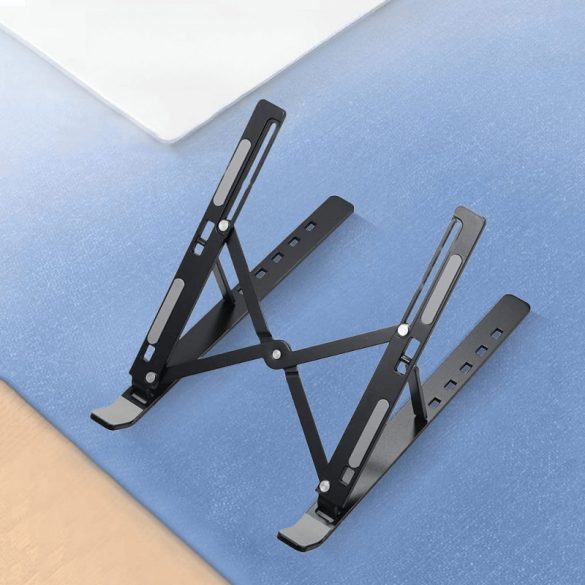 Összecsukható Alumínium Laptop Tartó Állvány – Állítható, Ergonomikus, Hordozható