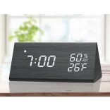 Digitális Ébresztőóra Hőmérséklet- és Páratartalom Mérővel – LCD Kijelzős Asztali Óra