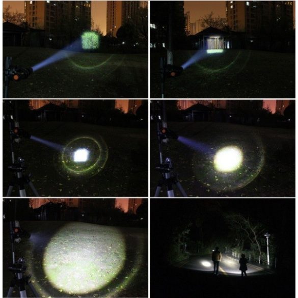 Fémházas zoomos LED elemlámpa