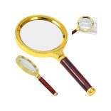 Klasszikus kezelésű nagyító 80mm arany üveg elegáns