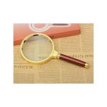 Klasszikus kezelésű nagyító 80mm arany üveg elegáns