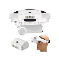 Fejlámpás fejvédő luxus 3 LED 11.5x