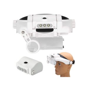 Fejlámpás fejvédő luxus 3 LED 11.5x