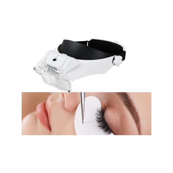 Fejlámpás fejvédő luxus 3 LED 11.5x