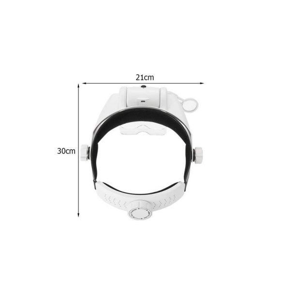 Fejlámpás fejvédő luxus 3 LED 11.5x