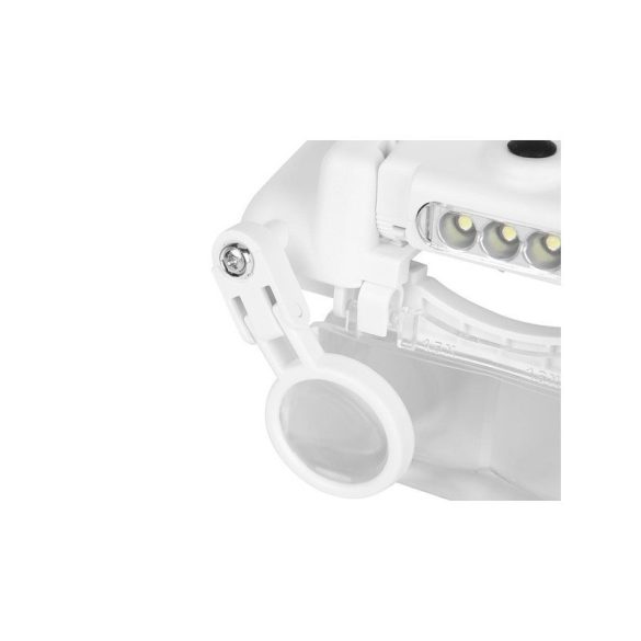 Fejlámpás fejvédő luxus 3 LED 11.5x