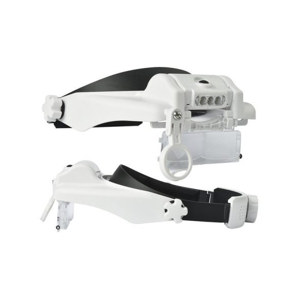 Fejlámpás fejvédő luxus 3 LED 11.5x