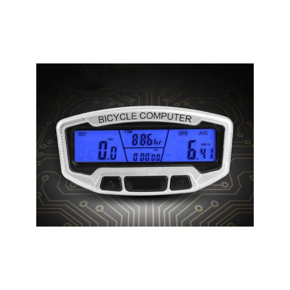 Vízálló LCD kerékpár számláló 28 funkcióval - kerékpár.
