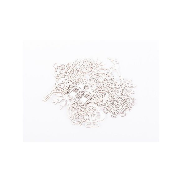 Fa karácsonyfadíszek 20 darab díszítő elem gömbök ékszerek