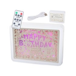   Éjjeli lámpa 3D színek RGB LED távirányító érintés - Magyarul: Színes éjjeli lámpa távirányítóval