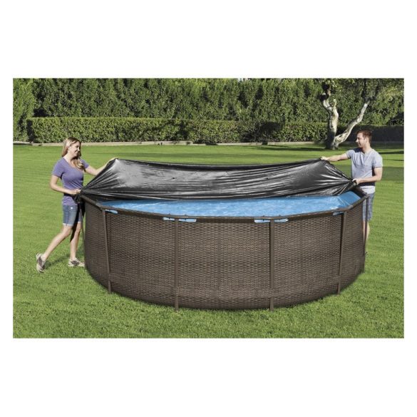 Medence takaró 366 cm-es BESTWAY 58037 - védőfedél, medence védelem, UV-védelem, medence takarás, medencefedés