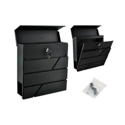   S6238 levéldoboz - antracit színű, modern design, házhoz szállítás, acél anyag